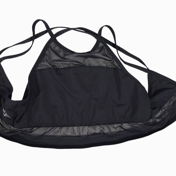 PINK Victoria's Secret Sport Bralette Cross Strap Mesh Back Close Black Large - Picture 8 of 10